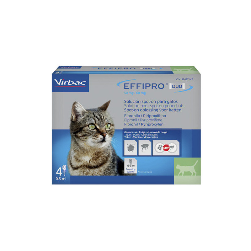EFFIPRO DUO, PIPETAS CON FIPRONILO CONTRA PULGAS Y GARRAPATAS